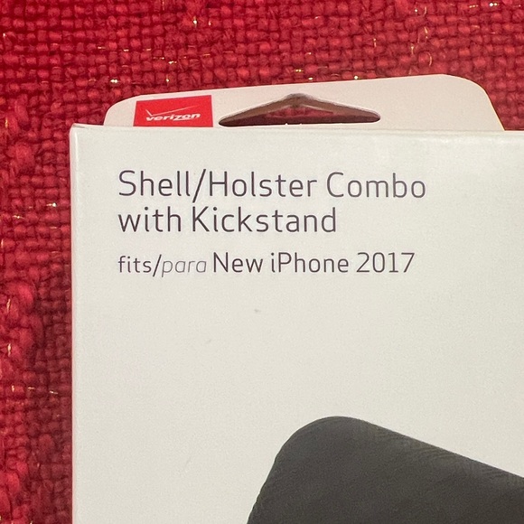 Black Shell and Holster Combo with Kickstand for iPhone - Picture 5 of 6